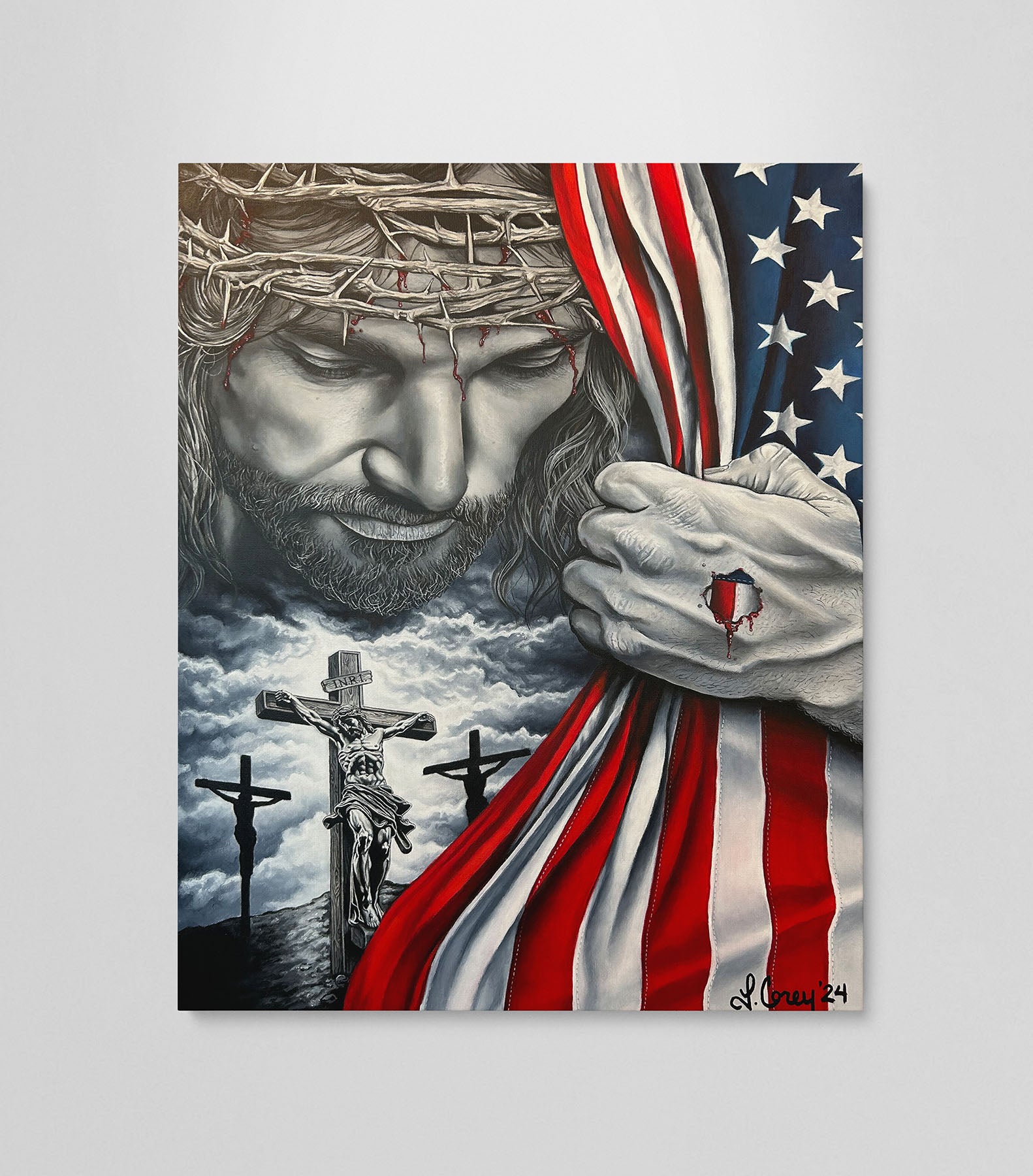 God and Country Original Painting